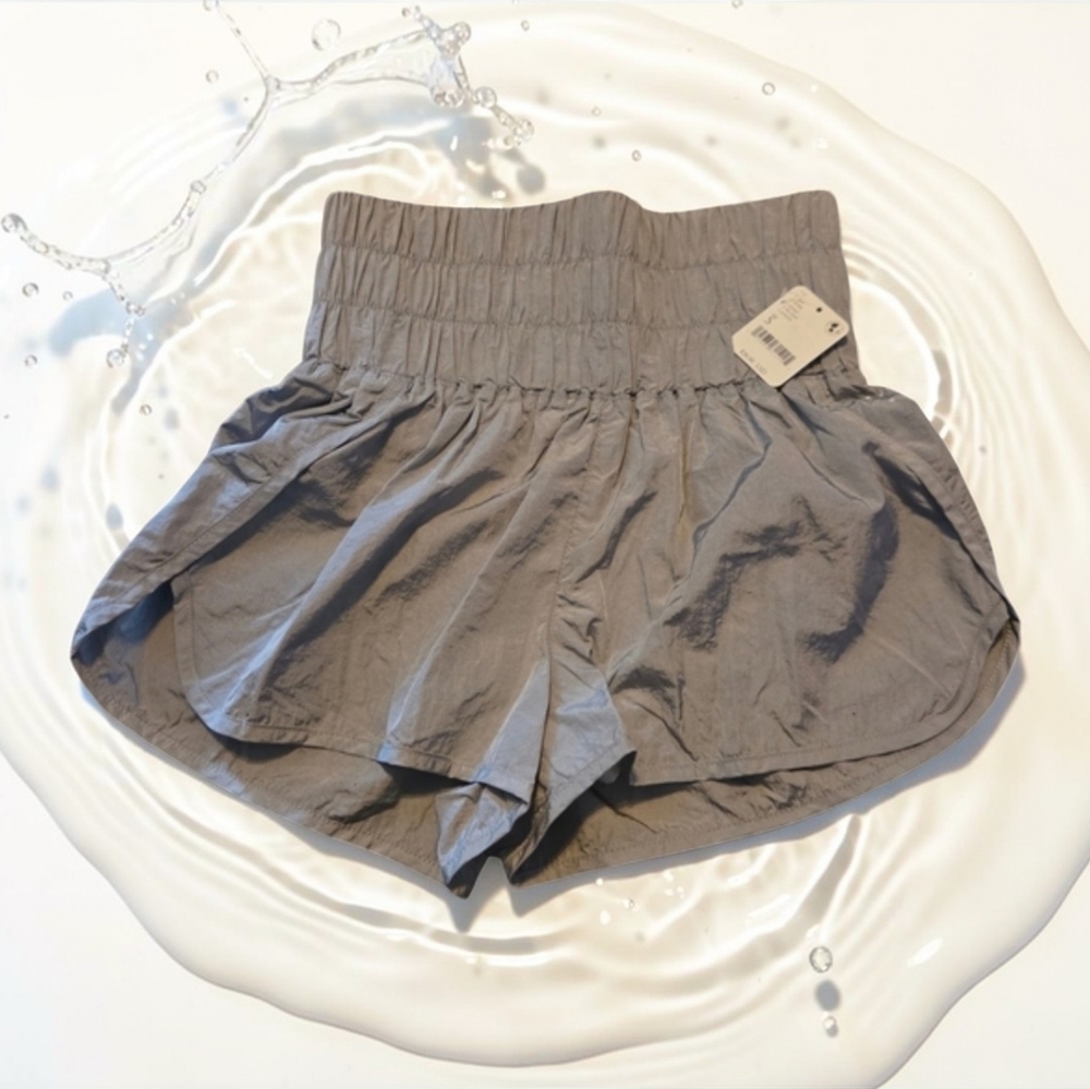 Free People Movement The Way Home Shorts Brushed Grey Size S High Waist